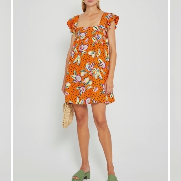 NWOT Kourt Aria Seasonal Linen Blend Mini Dress - Picture 2 of 9